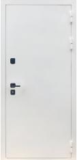Дверь Тип 8915 Б МГ (Черная фурнитура) - Белая шагрень/МДФ